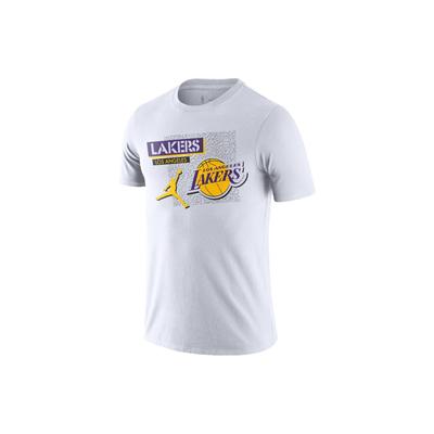 Dri-Fit NBA Los Angeles Lakers Printed Basketball T-Shirt Men Tops White DA6629-100