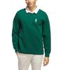 Adidas Rugby Classic Chip Fresh Golf Comfortable Stylish Long Sleeve Polo Shirt Men Polo Shirts Forest-Green JJ4199