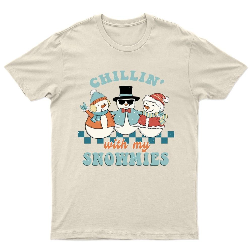 

Chillin With My Snowmies TShirt Unisex Gift Retro Funny Womens Vintage Mens a Unisex T-Shirt L