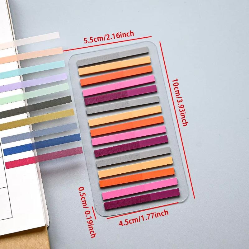 300 Sheets Colorful Strip Writable Sticky Note Classification Reading Marker Labels for Student Book Message Highlight Stationery Supplies