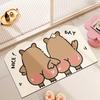 Kapibara bathroom floor mat, toilet door absorbent floor mat, toilet non-slip diatom mud toilet floor mat