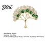 Brooch Women Sparkling Rhinestone Inlaid Money Tree Shape Anti-Exposure Decorative