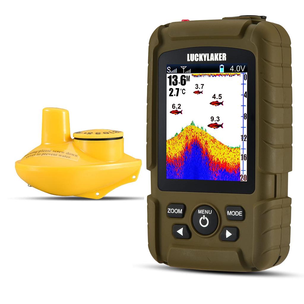 LUCKYLAKER Kayak, Smelt Fishing, Wireless Fish Finder, Waterproof, Portable, Cordless, for Sea, Pier, Lake, River, Shore Fishing