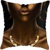 Decor Home Moda Afro Negru Femei Fete Canapea Fete de Perna Dormitor Sufragerie Huse de Perna
