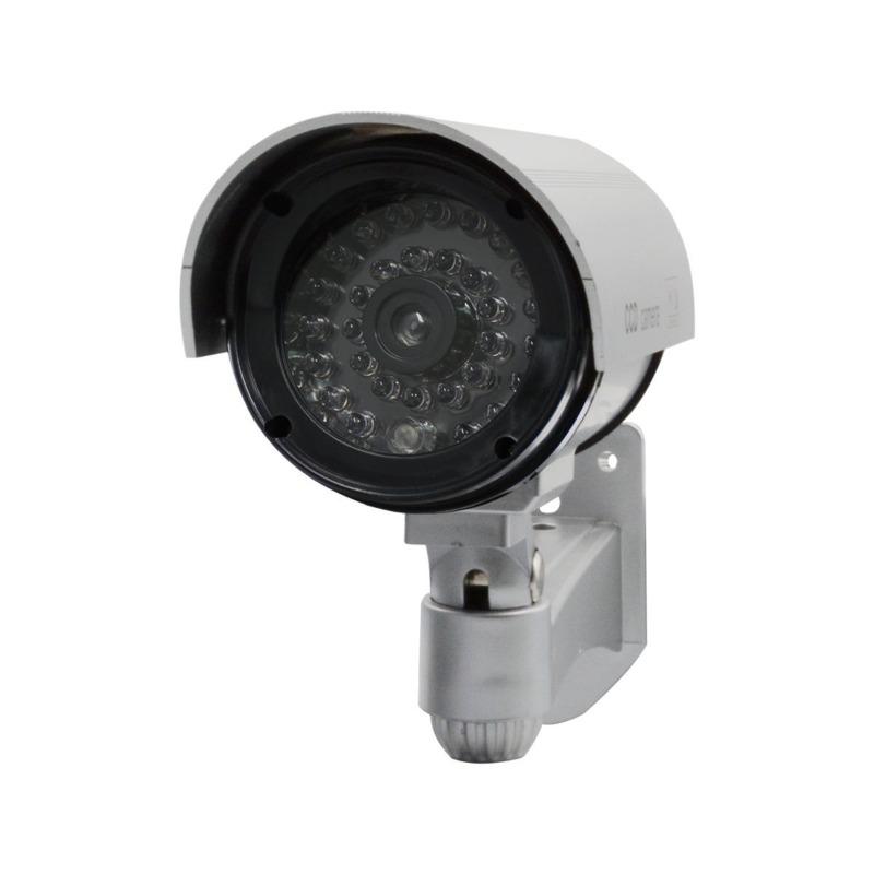 Câmera de monitoramento de simulação interna e externa à prova d'água com luzes piscantes, portão de parede, decoração antirroubo de jardim