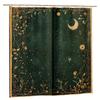 1 Stück Himmlische Magische Elemente Monde & Sterne Duschvorhang - 70,8x70,8 Zoll Langlebige Polyesterfaser, Maschinenwaschbar, Dunkelgrau