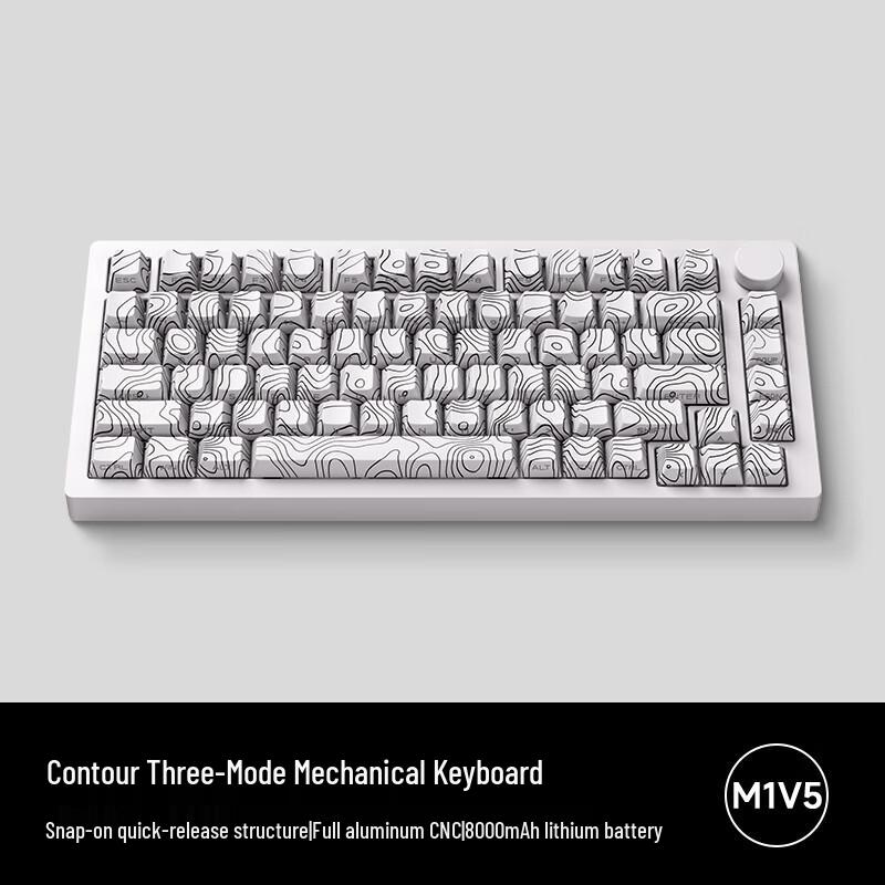 Teclado Mecânico AKKO MONGEE M1 V5 de Alumínio CNC Tri-Modo com Gasket