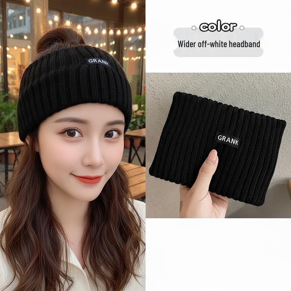 Fashionable Winter Women's Knitted Wool Headband: Windproof, Cold-Proof, Warm, Versatile Ins Style Hairband