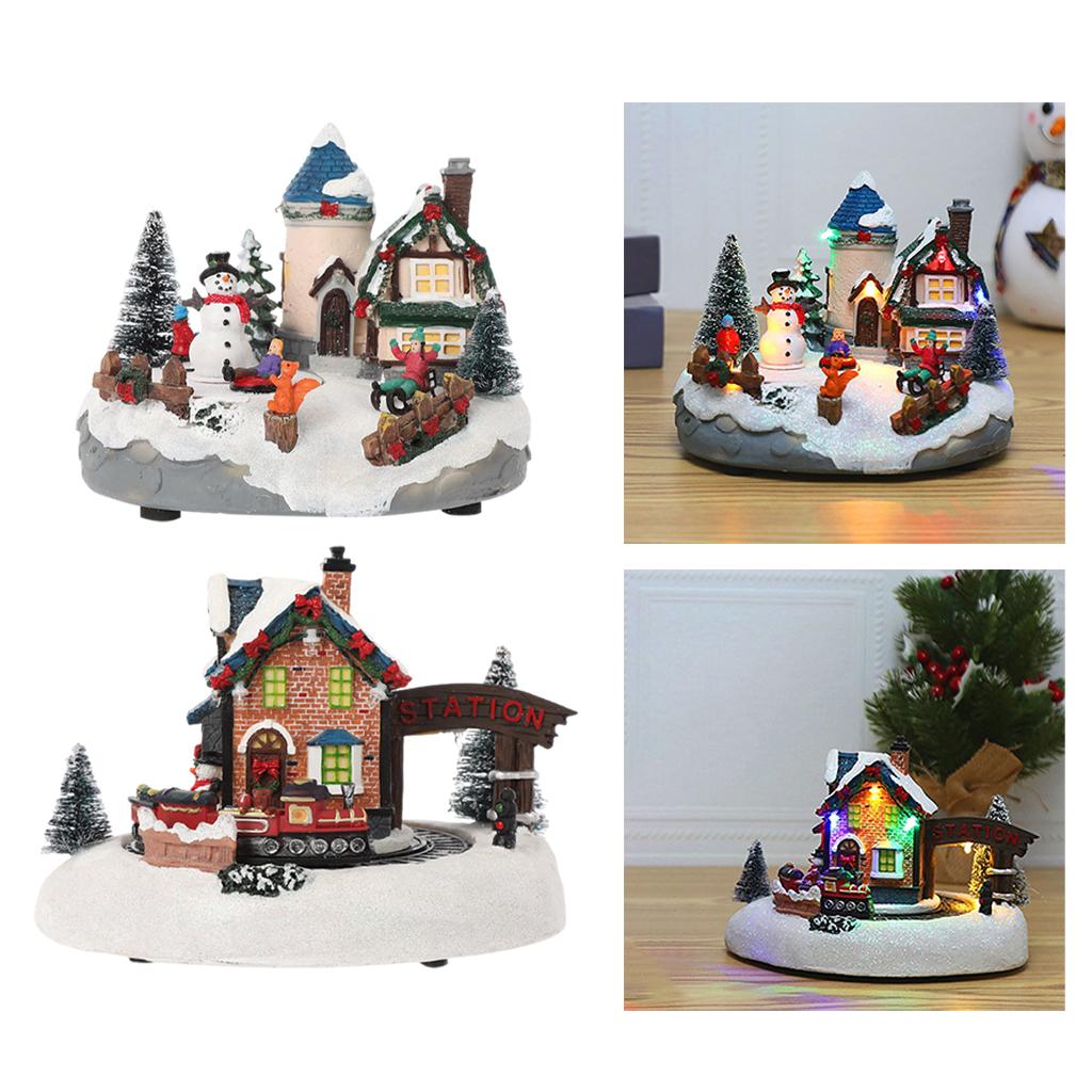 Creative Houses Building Collection Snow House Winter Gifts Craft Battery Operated for home and indoor Party Children Kids
