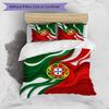 Set Biancheria da Letto Stampata Calcio Portogallo 3 Pezzi Set Copriletto Traspirante Accogliente come Regalo per la Casa Nuova o per le Feste