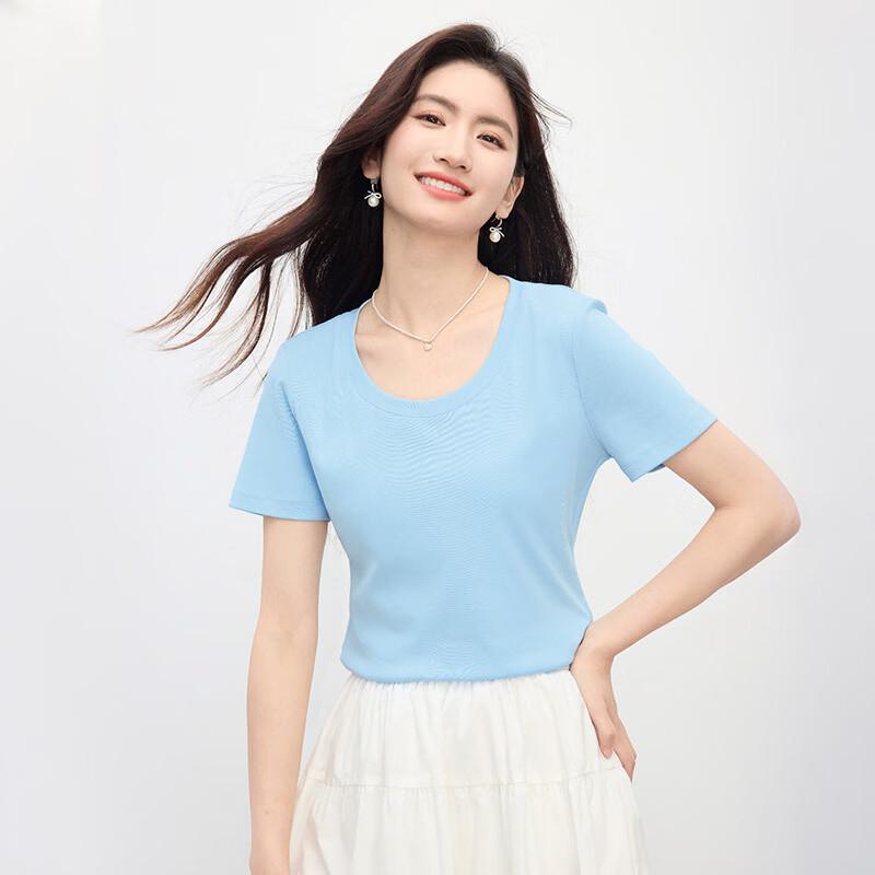 Sllsky Women's Slim Fit Short Sleeve T-Shirt