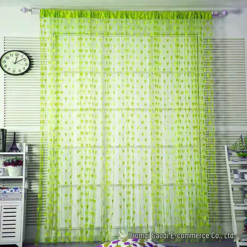 Korean Heart-Shaped Decorative Curtain for Wedding, Living Room, Bedroom, and Bathroom