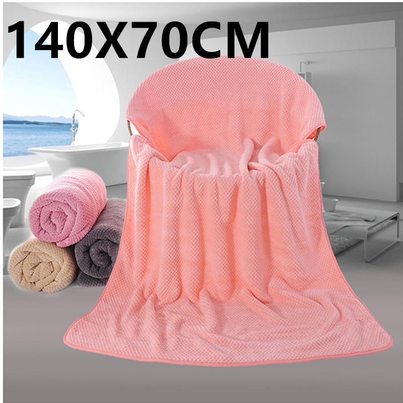 140X70cm Bath towel coral plush pineapple plaid adult absorbent bath towel children soft bathrobe beach towel