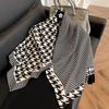 Fashion Twist Silk Scarf Color Block Printed Scarf Twill Silk Large Square Scarf 91x91cm Shawl Sunscreen Travel Headscarf