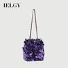 Fashion Sequined Shoulder Messenger Bag Large Capacity Bucket Bag