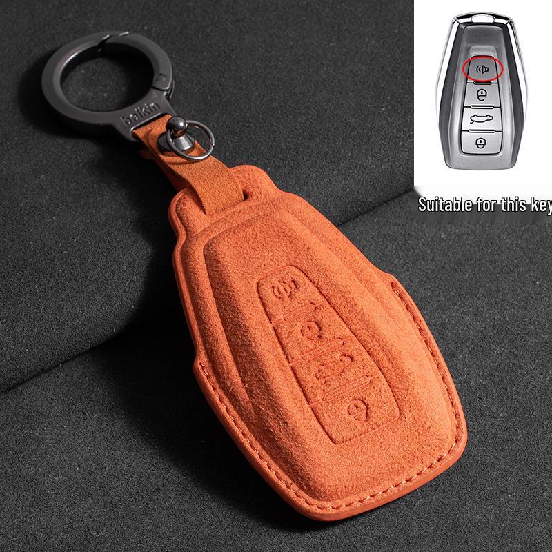 Geely Emgrand GS Key Case - Suede Three-Color Design for S1, Boyue, X3, Vision X6, Borui, Panda (Unisex)