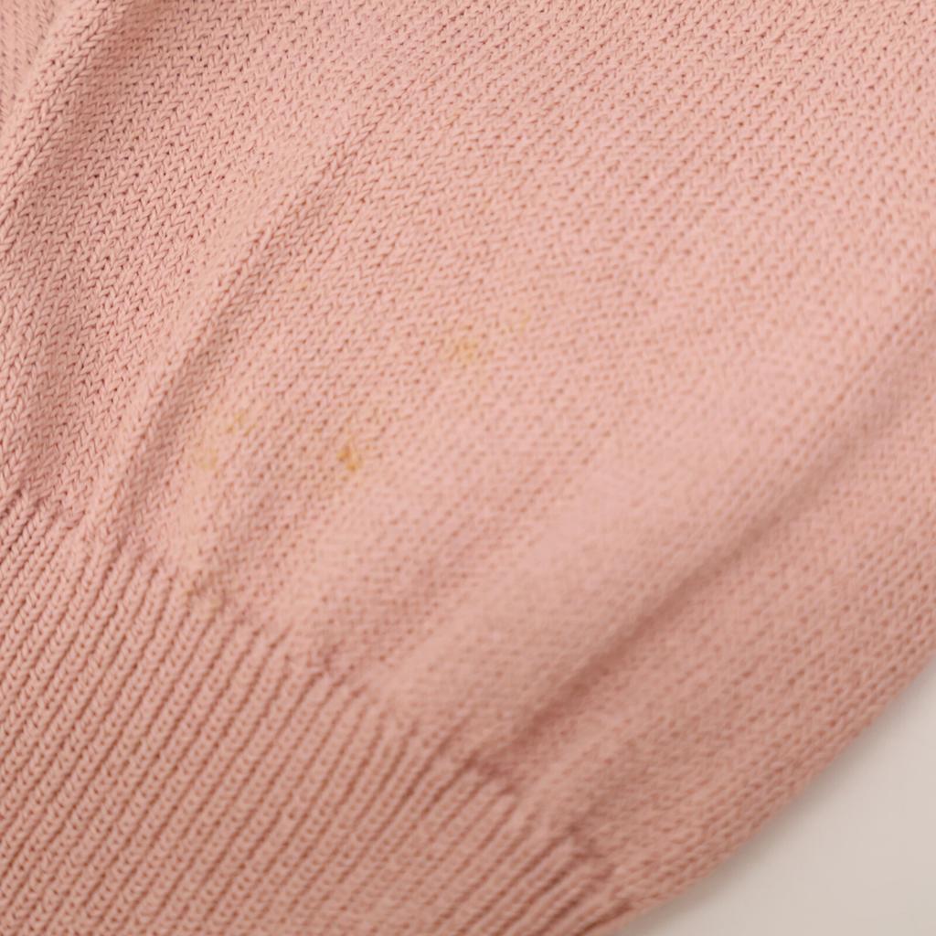 Maison Margiela Pink V-neck Back Slit Knit Sweater Tops S pinkUsed