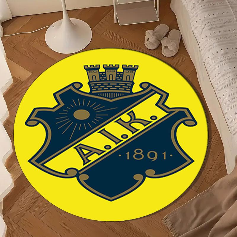 Aik Crest  Round mat, Anti-slip Circle Carpet Chair rug For livingroom,Bedroom, doormat home decor Gift Christmas Gifts