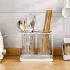 Modern Plastic Double Barrel Utensil Drainer