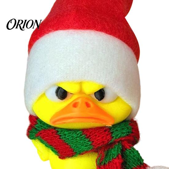 3D Printed Collectible Toys Christmas Little Duck Ornament, Cute Figurine, Detachable Hat Holiday Dolls And Scarf Design, Creative Tabletop