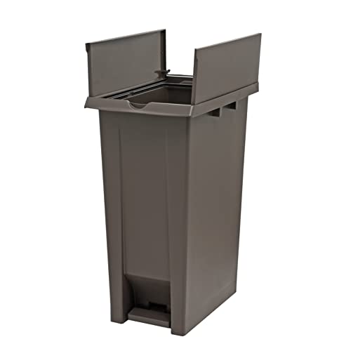 Captain Stag Pedal Pail #70, Double-Door, Brown, Made in Japan, UY-7059