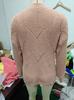 Women's 2021 Hollow Solid Color Pullover Sweater - European & American Round Neck Bottoming Shirt.