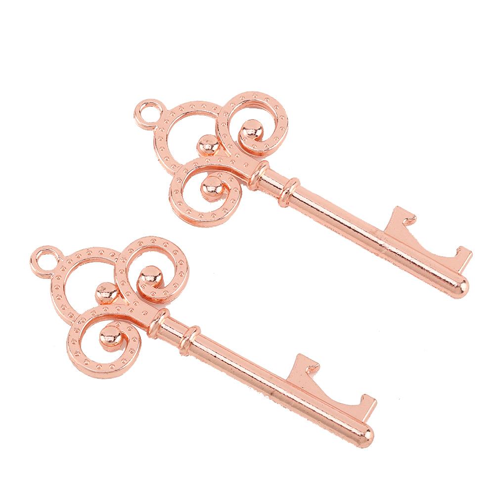 Wedding Pendant Skeleton Keys Opener Guest Wedding Gifts And Party Gifts 20pcs(Rose Gold)