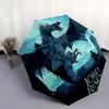 1pc Dragon Fantasy Automatic Folding Umbrella - Compact 8-Rib Design, Durable Plastic & Iron1326L