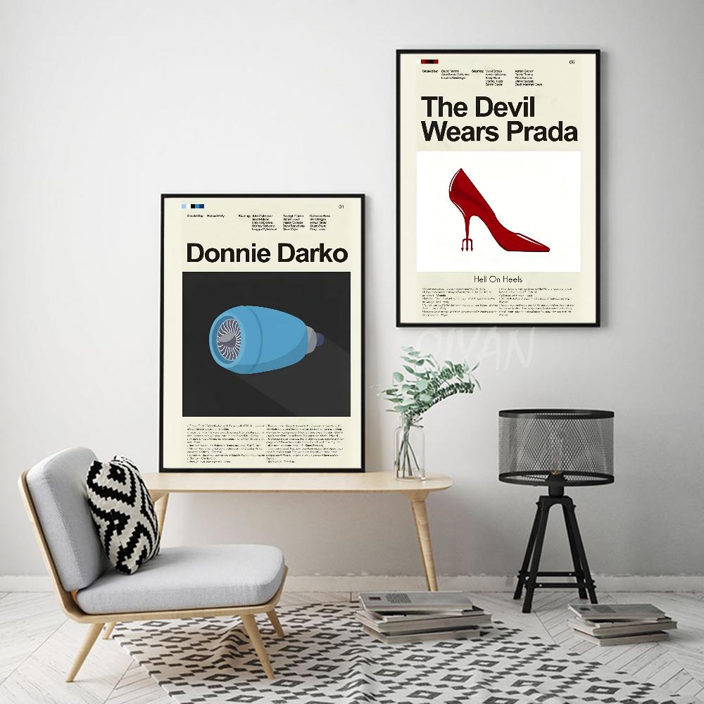 1ks 80. léta Vintage Film Pulp Fiction Film Truman Show Plakát HD Plakáty Domácí Místnost Bar Kavárna Dekor Umění Nástěnná Malba Obrázek