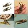Set of 2 Dragon Head Keychain Solid Brass Carabiner Clip Key Holder Bag Charm Unisex Jewelry Making Accessories