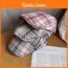 Fashion Plaid Beret Hat For Women Summer Breathable Sun Protection