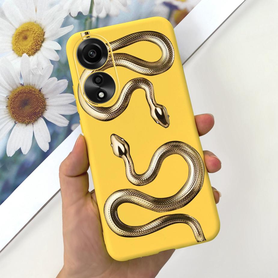For Oppo A78 4G Case CPH2565 Cute Dinosaur Cartoon Painted Cover Soft Silicone Phone Case For Oppo A78 A 78 OppoA78 4G 5G Fundas