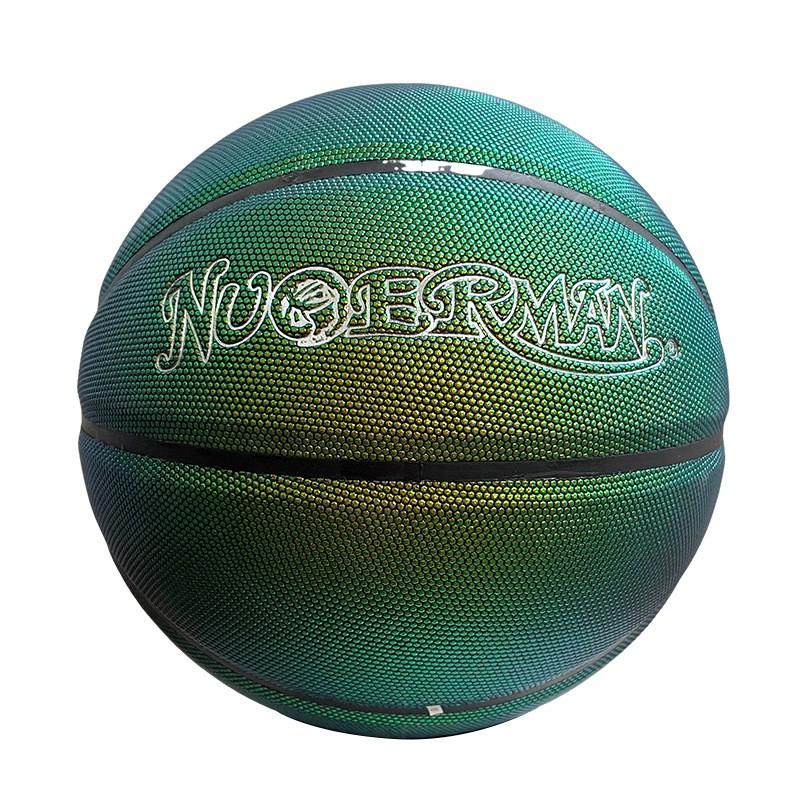 Standard Size 7 Rubber Basketball In Starlight Green Indoor Outdoor Training School Sports Size 7 Basketball Standard Ball
