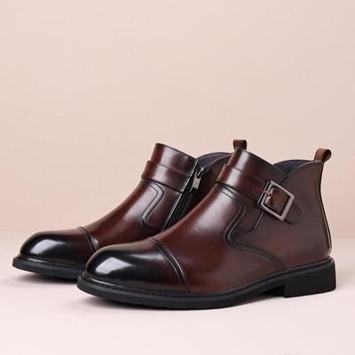 Men’s Genuine Leather Chelsea Boots - Business Formal, Retro British Style, Motorcycle Rider, Short Boots