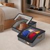 Hat Organizer with Clear Window Lid Flip Access Design Stackable Adjustable