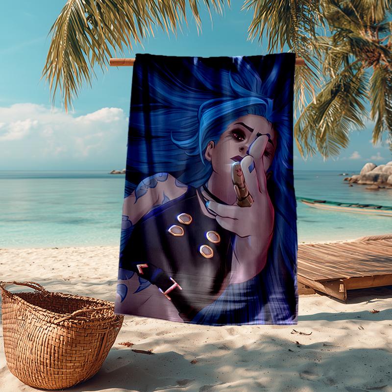 Ultra-Soft Beach Towel with Jinx Theme,Ideal for Pool - Camping, Diving - Perfect Travel Essential, Vibrant Beach Towel.