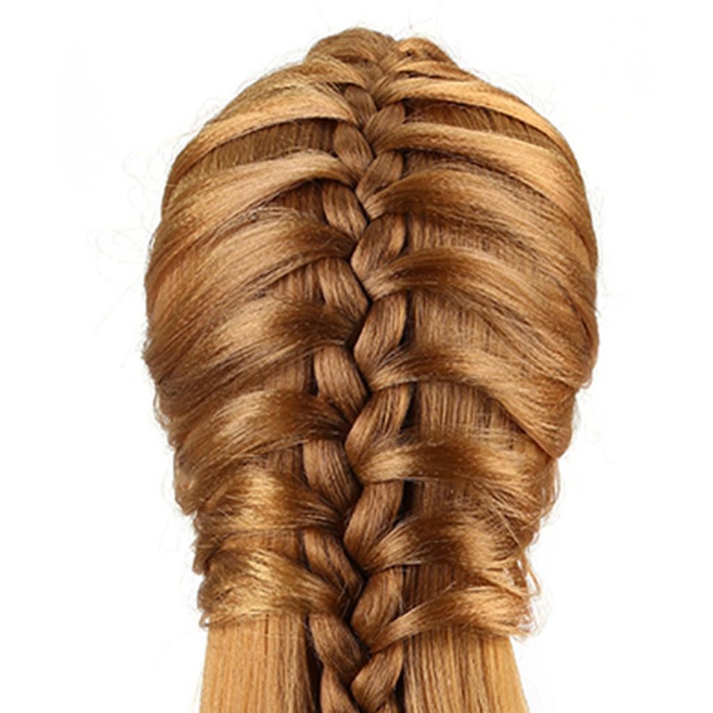 40% Real Human Hair Mannequin Head Hairdresser Training Head Cosmetology Doll Head Blond