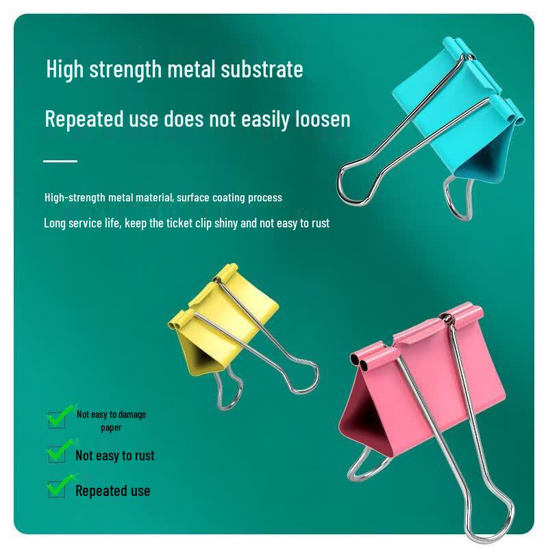 Deli 50mm Mixed Color Binder Clips