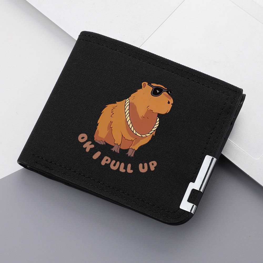

Мужской кошелек из холста с мультяшным принтом, мужской кошелек на молнии для монет
