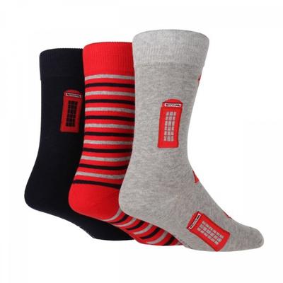 Men S London Phone Box Sock Set S5028mnov