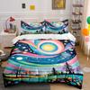 Swirls, Stars, Trees, Landscape. Bedding Sets Duvet Cover Sets Duvet Covers Pillowcases(1 * Duvet Cover 2 * Pillowcases, Without Duvet Insert)