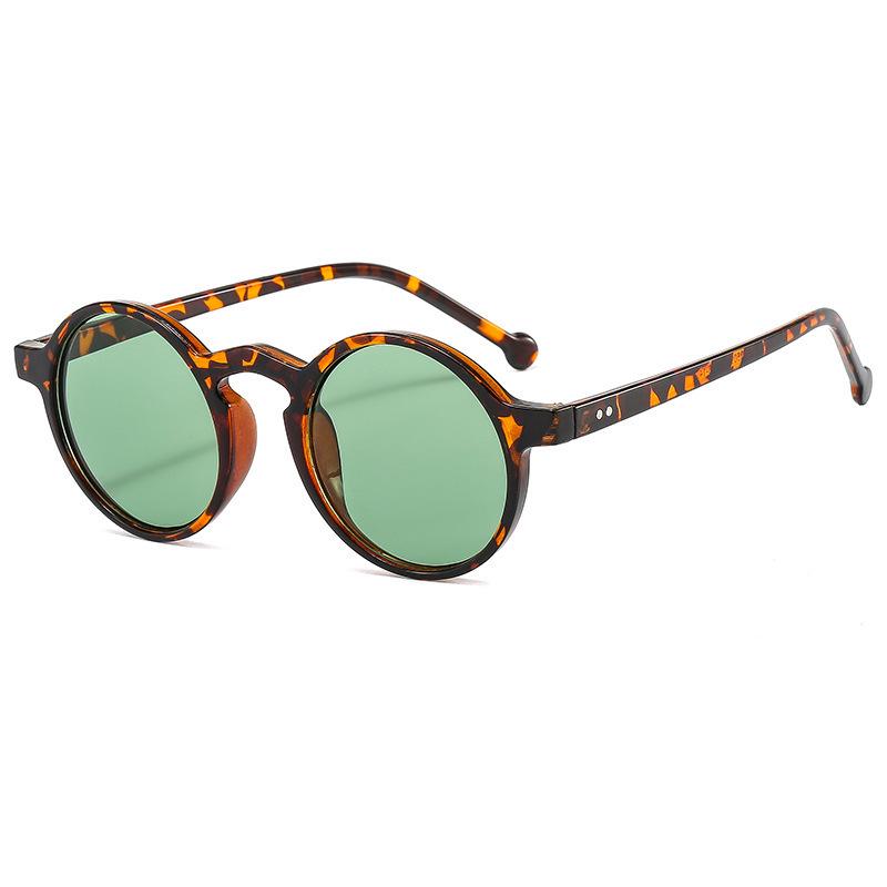 Trendy Women's Retro Round Frame Anti-UV Sunglasses