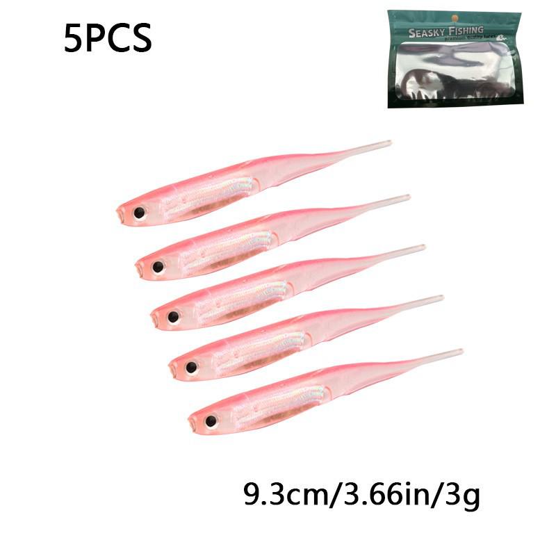 Rainbow Fish Soft Bait - Lure with Pointed Tail for Freshwater & Saltwater Fishing