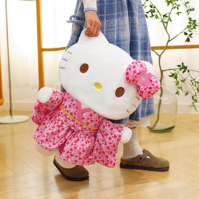 Plush Plaything Japanese Style Sakura Kimono Plush Stuffed Doll Cute Kawaii Anime Plush Pillow Kids Girls Household Decor Gifts