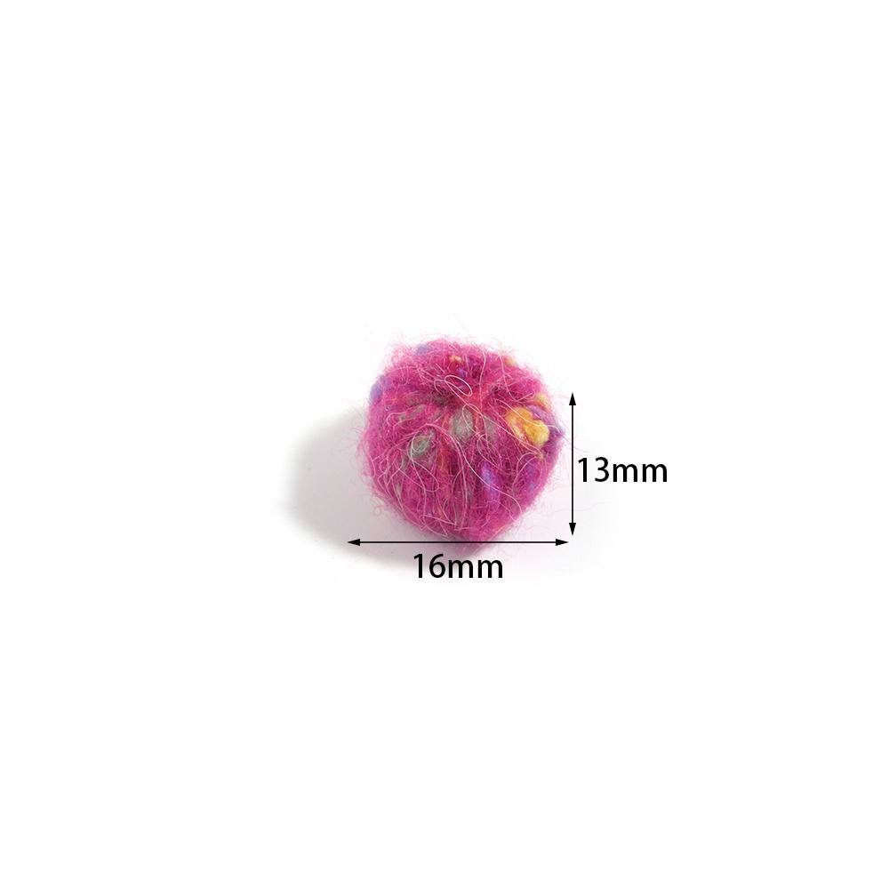 10pcs Plush Mohair Ball Beads Colorful Soft Pompom Beads For DIY Jewelry Making Handmade Clothing Earrings Decor Accessories