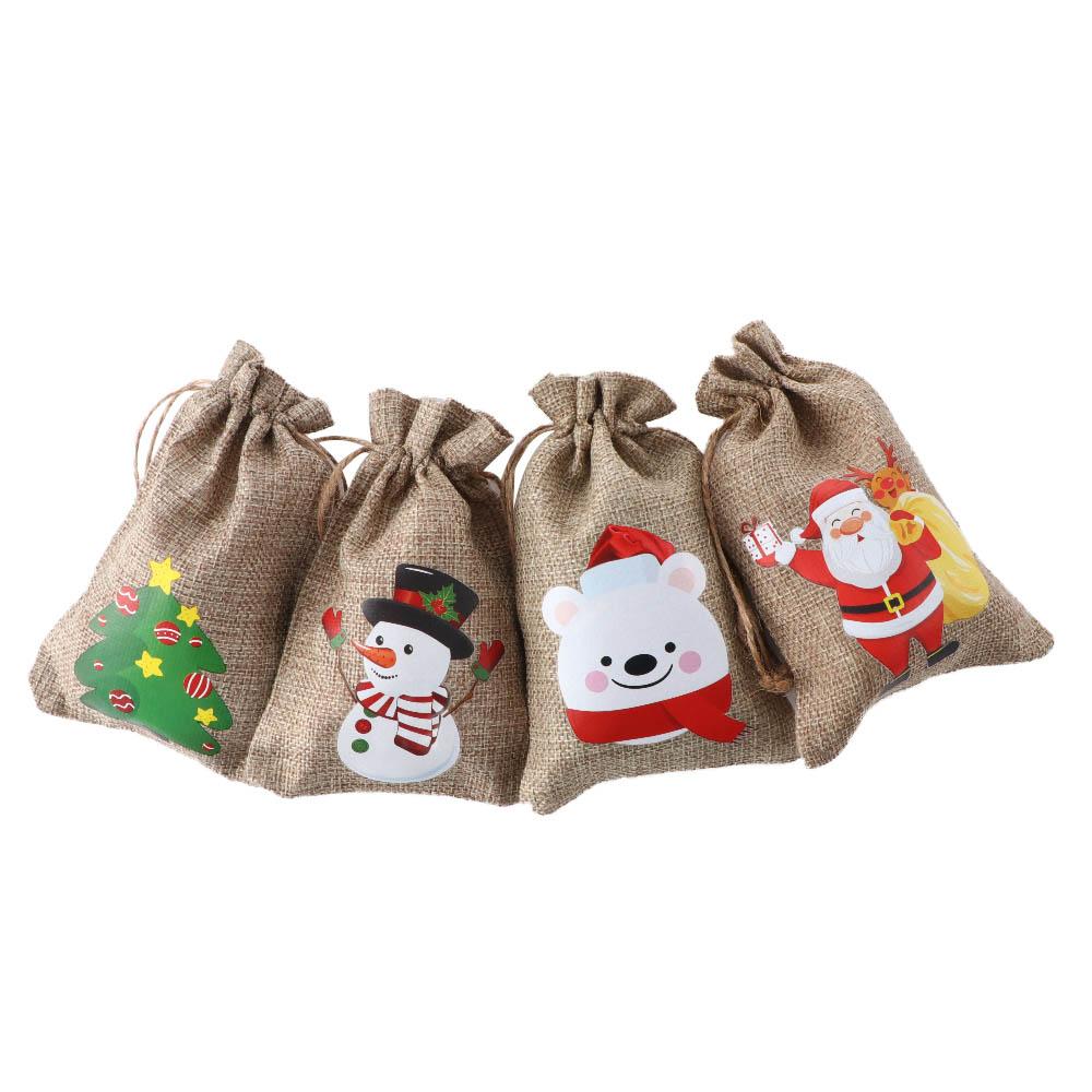 Party Wedding Drawstring Pouch Christmas Ornament Candy Bags Christmas Decorations Storage Bags