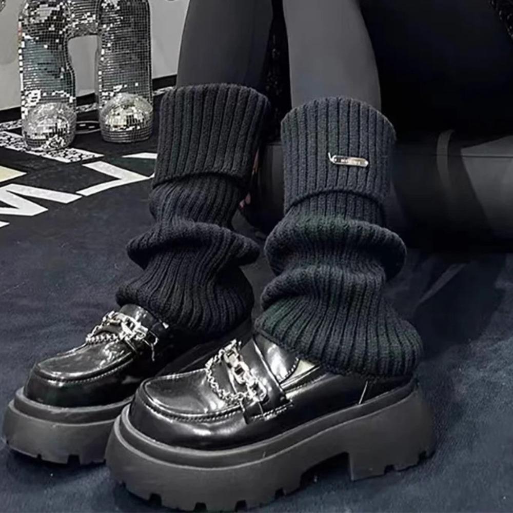 Y2K Lolita Leg Warmers Cotton Wool Foot Cover Cute Stacked Socks Women