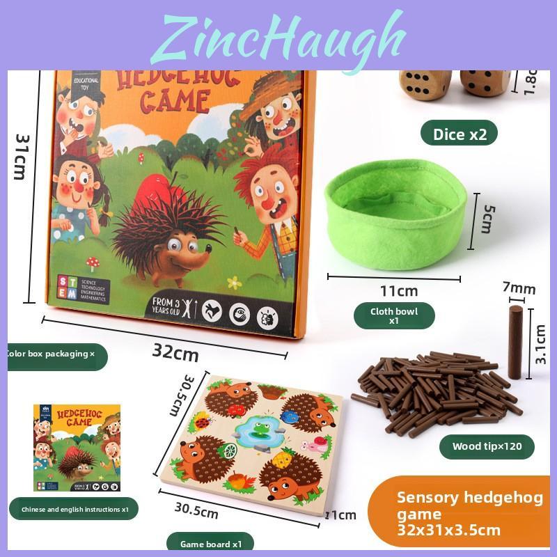 Wooden Hedgehog Sensory Game For Children Hand Coordination And Cognitive Growth