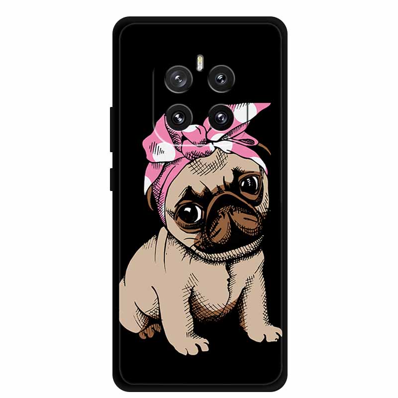 For Honor GT Pro 5G Phone Case Lovely Cartoon Cat Black Silicone Soft Back Cover For Honor GT Pro Case G T Pro Coque 6.78" Shell