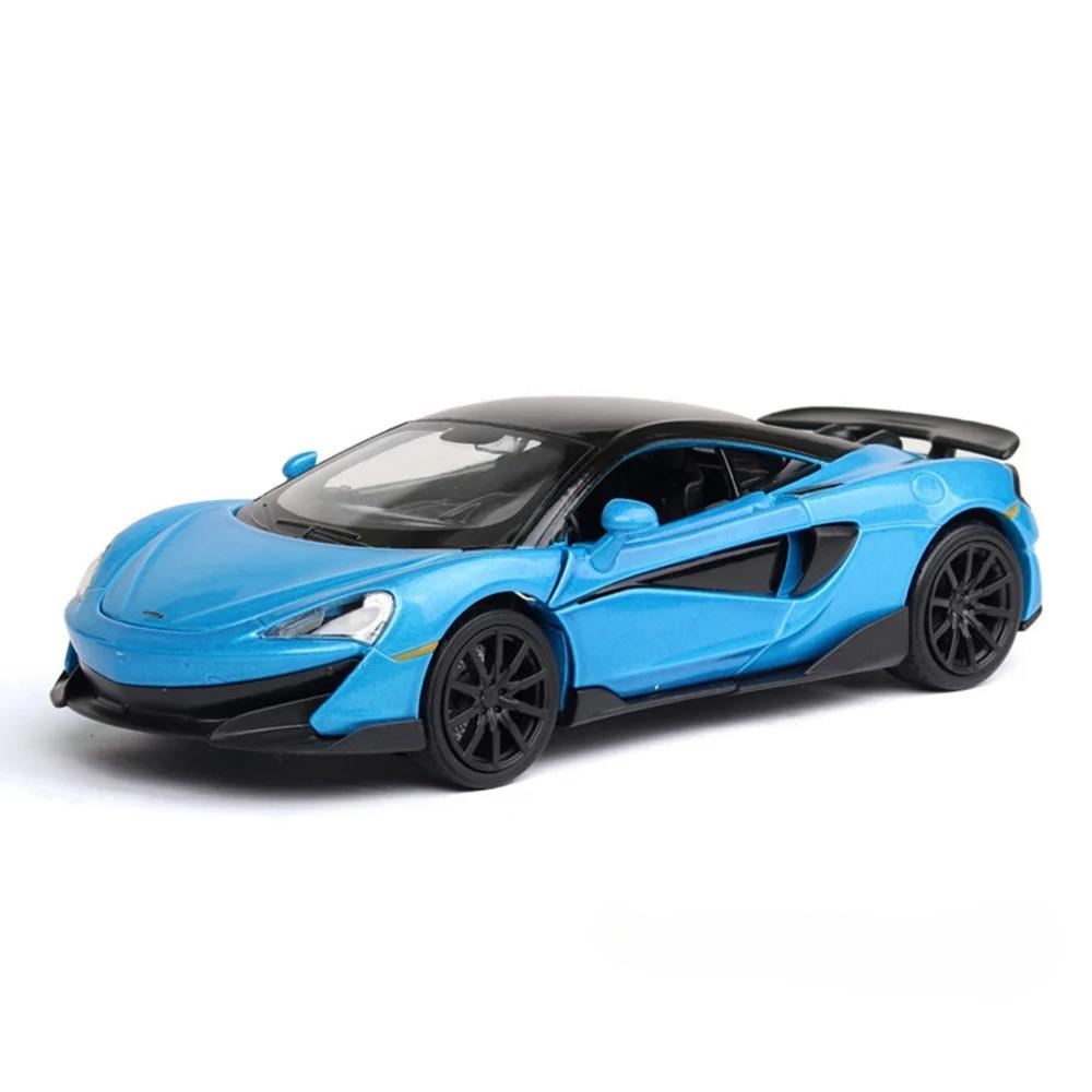 1:32 600LT 765LT Modell Legierung Druckguss Auto Spielzeug Ornament Türen Geöffnet Sound Licht Rückzieher Miniatur Fahrzeug für Kinder Perfektes Geschenk